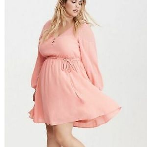 Torrid Salmon Shirt Dress 2